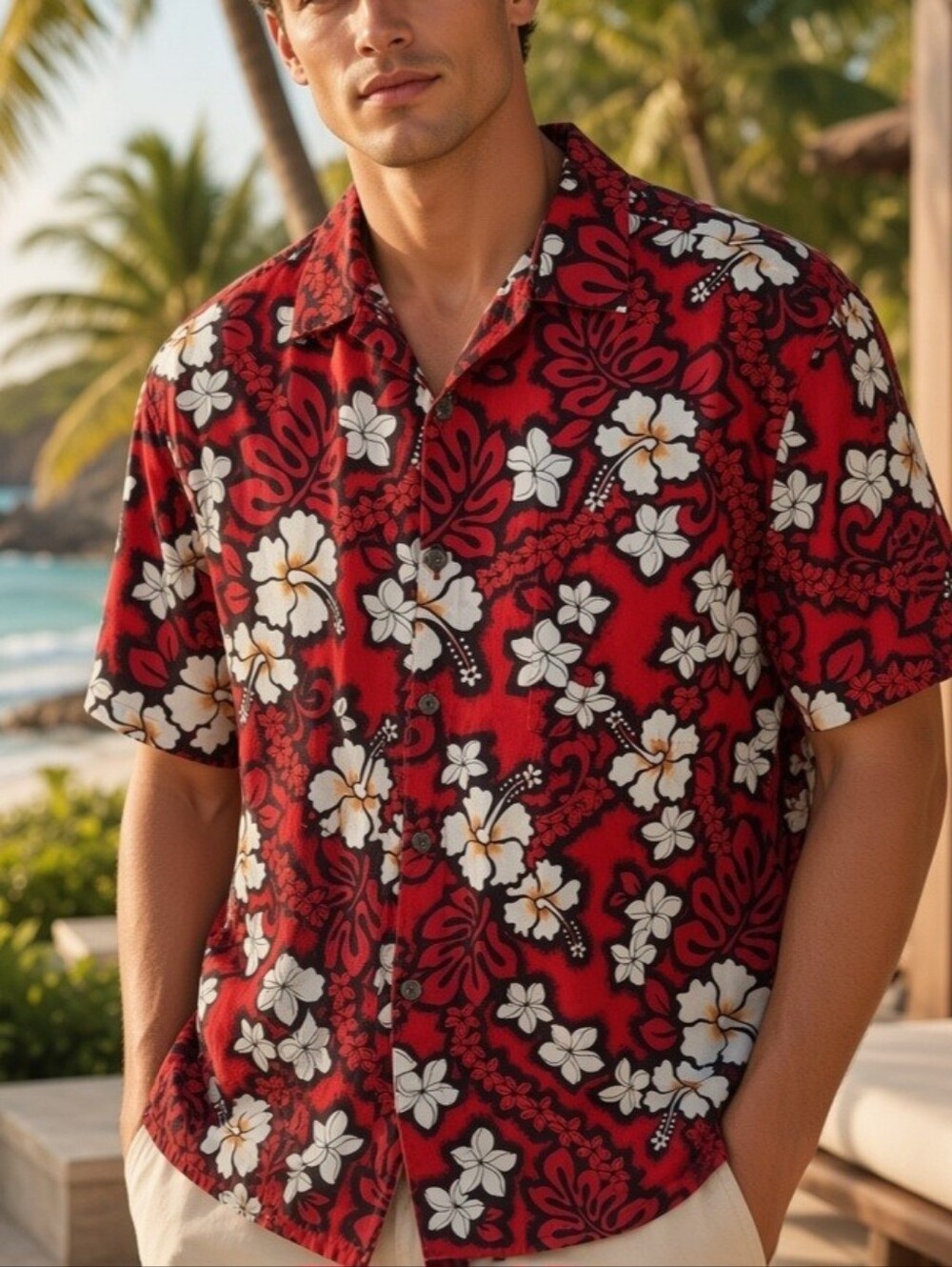 Vintage Hilo Hattie Hawaiian Floral XL Shirt 100% Cotton